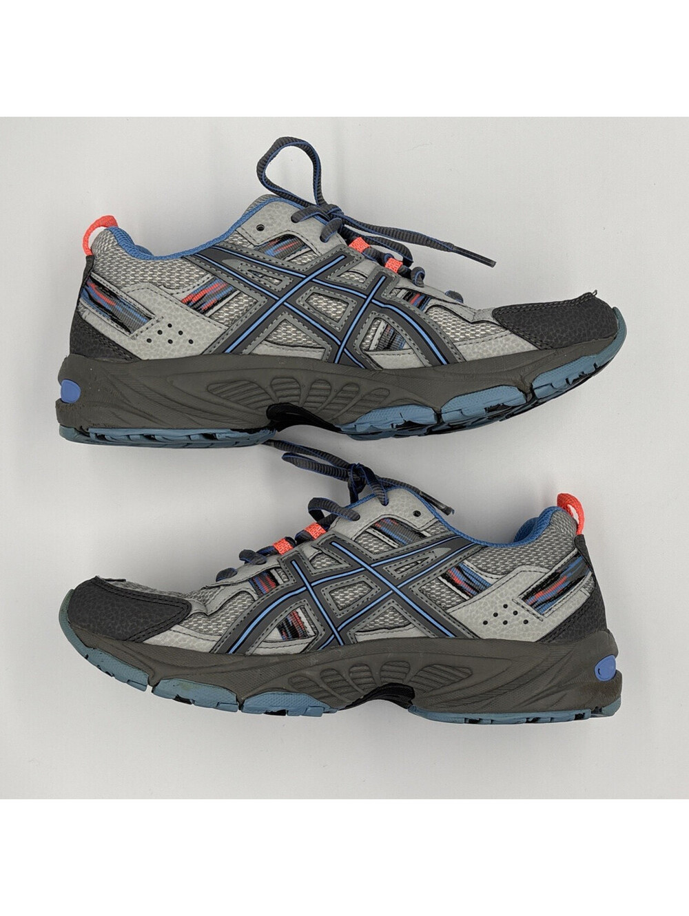 ASICS Gel Venture 5 Women’s Size 8 Gray Blue Coral Trail Running Shoes👟